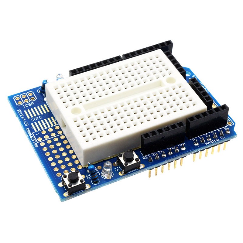 Proto Shield for Arduino V.5 + Mini 170 points Breadboard