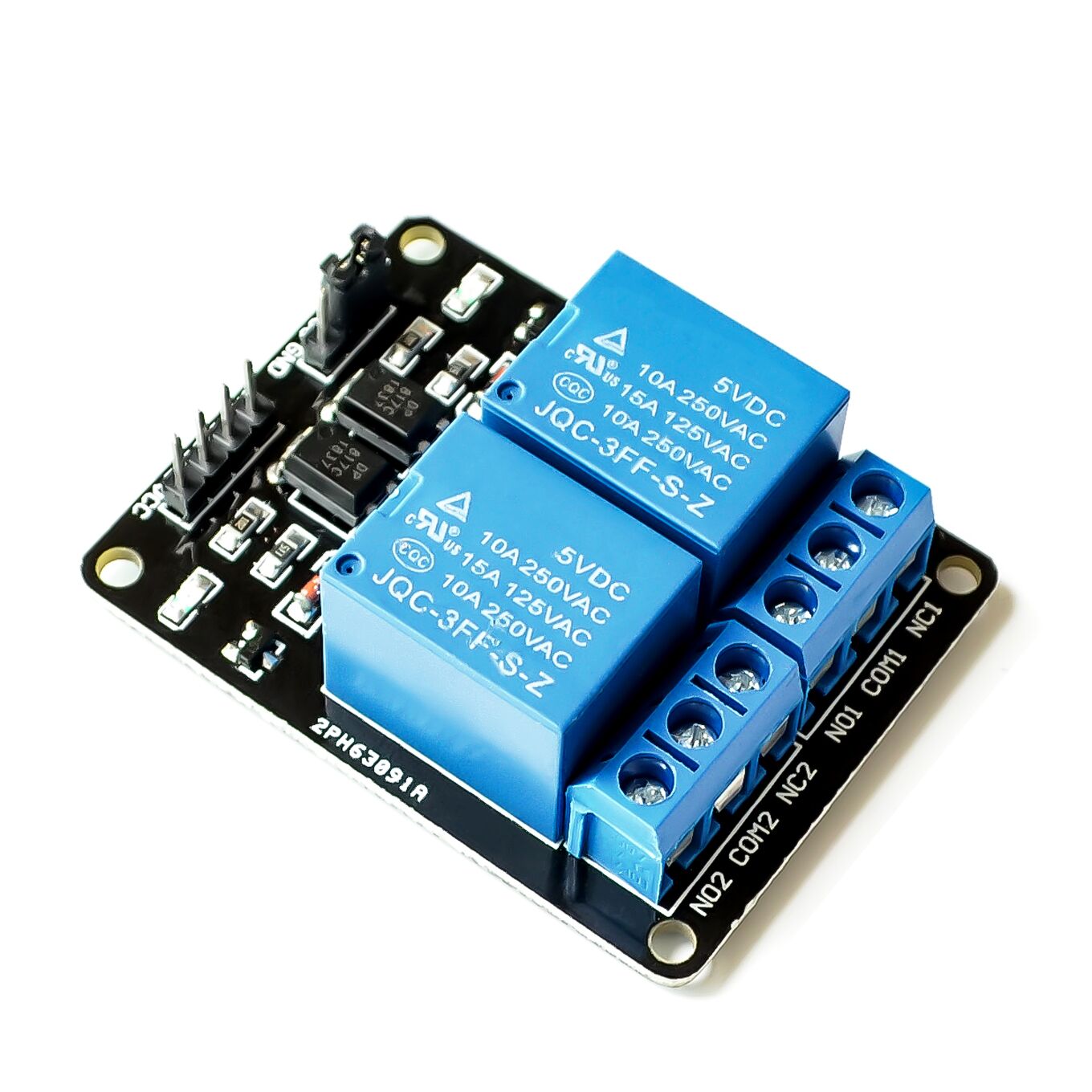 Two Channels Relay 5V Module with Optocoupler