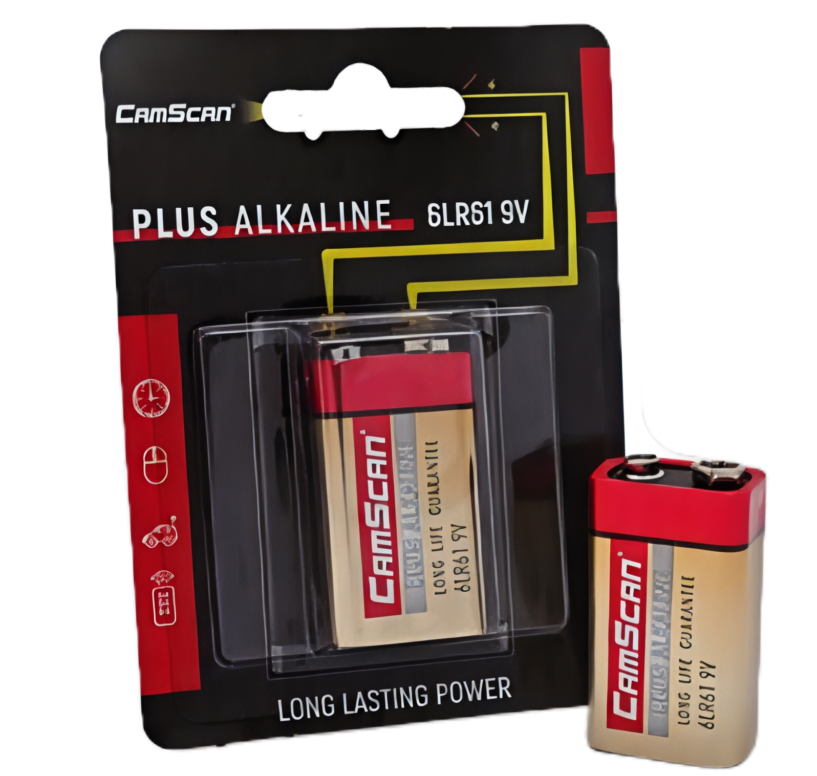 CAMSCAN BATTERY 9V ALKALIN 6LR61-BP1A