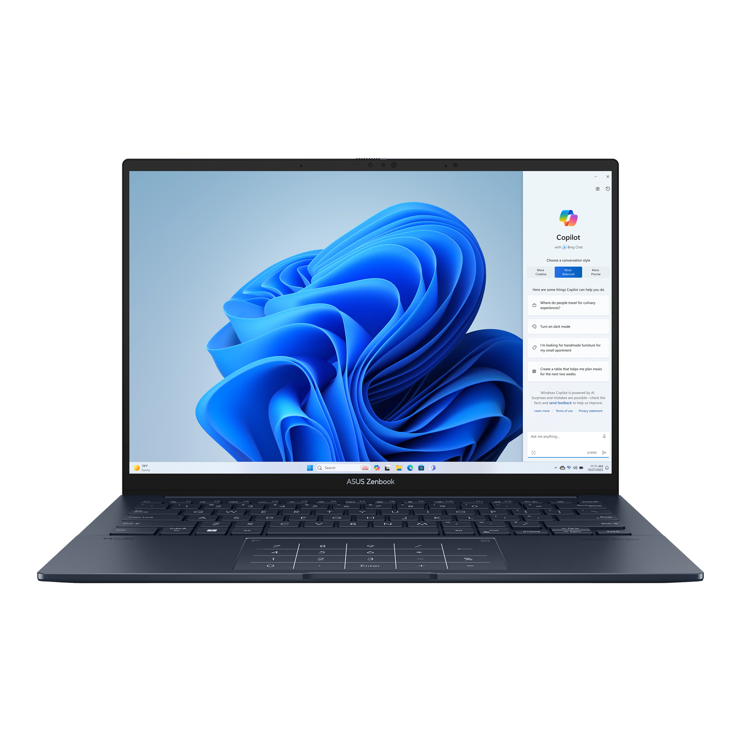 ASUS ZENBOOK Q415M CORE ULTRA 5 8GB 512GB SSD 14 OLED TOUCH INTEL win 11