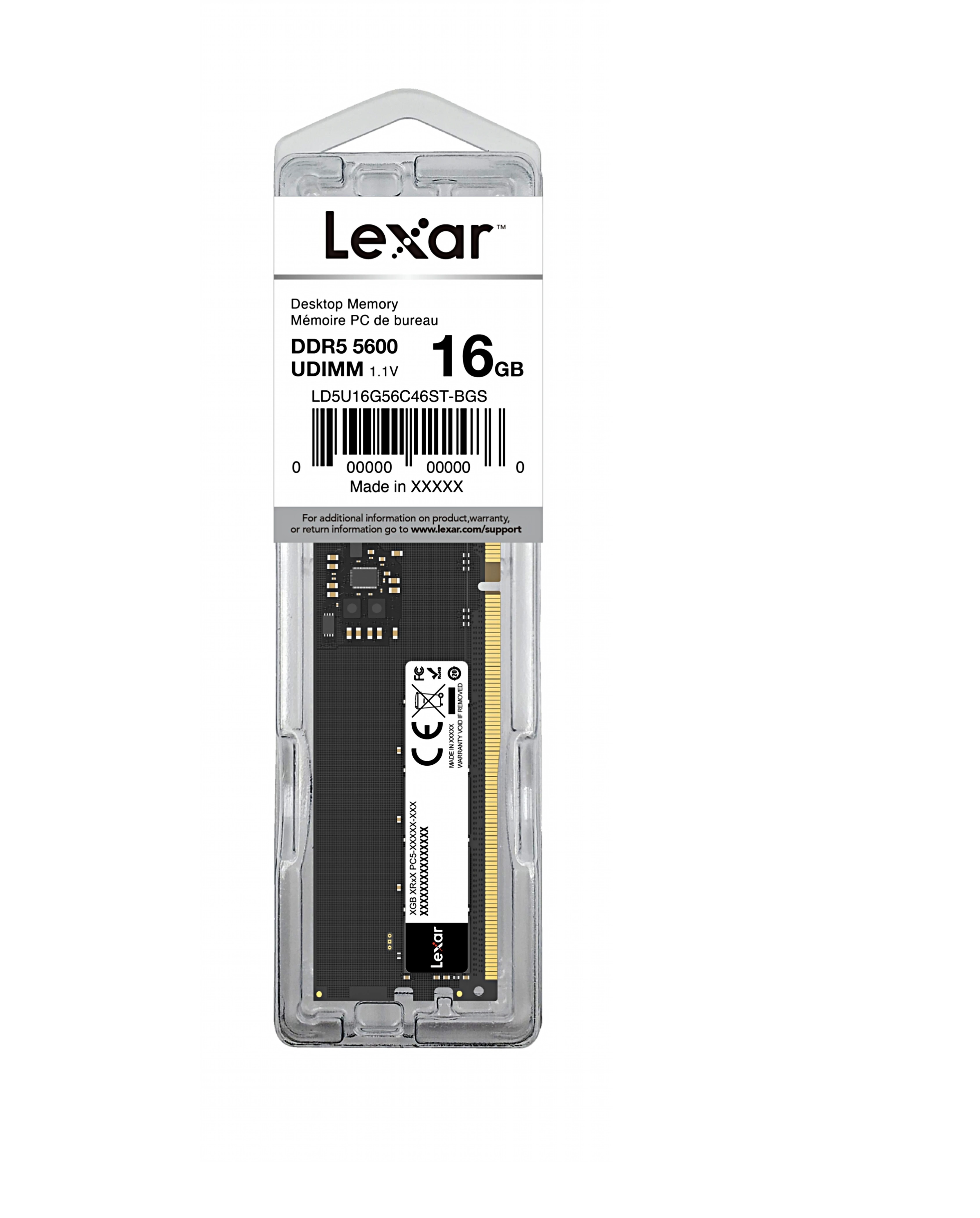 RAM LEXAR PC DDR5 16G 5600HZ رام لابتوب