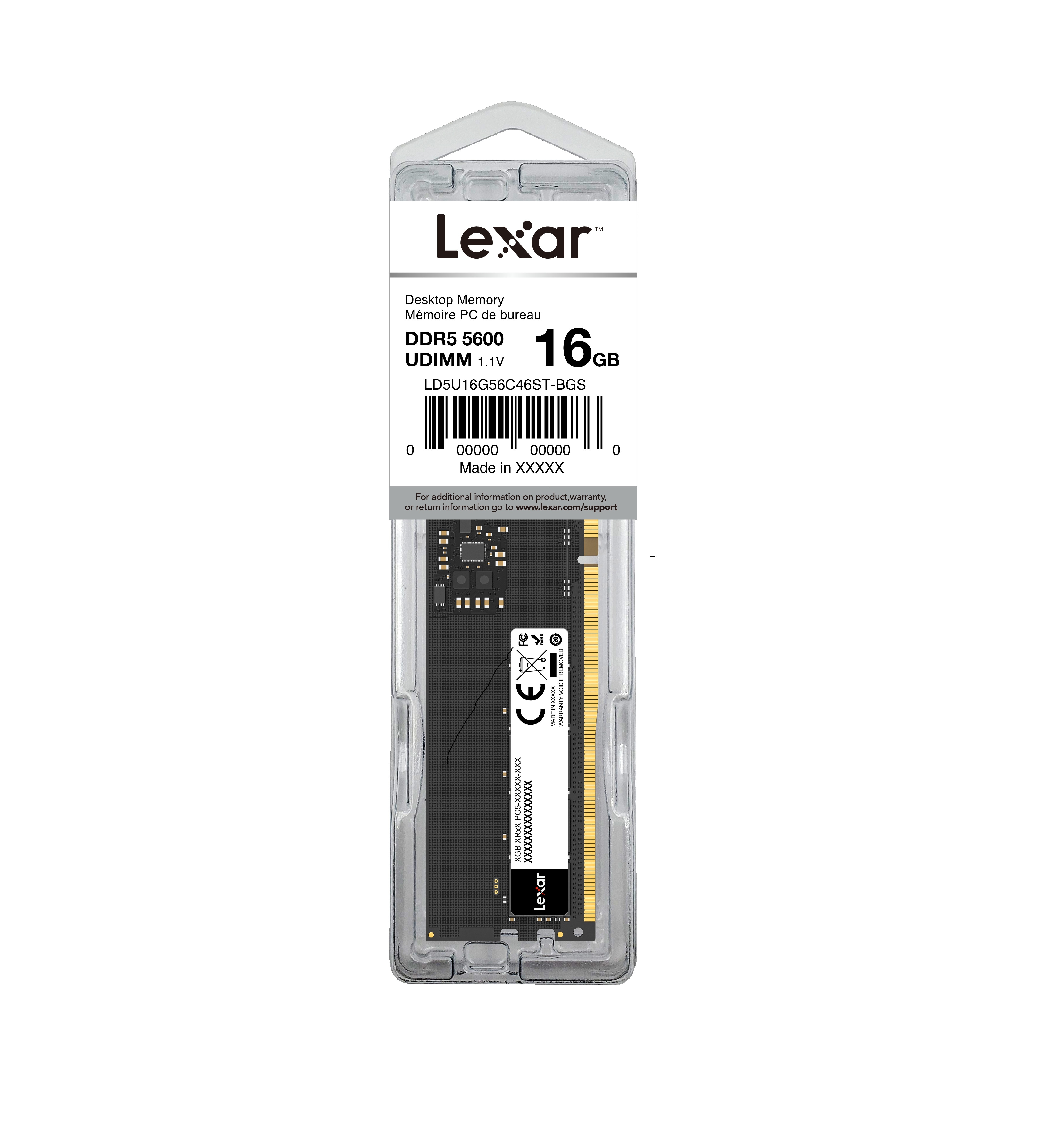 RAM PC DESKTOP DDR4 8G LEXAR 3200 رام لابتوب