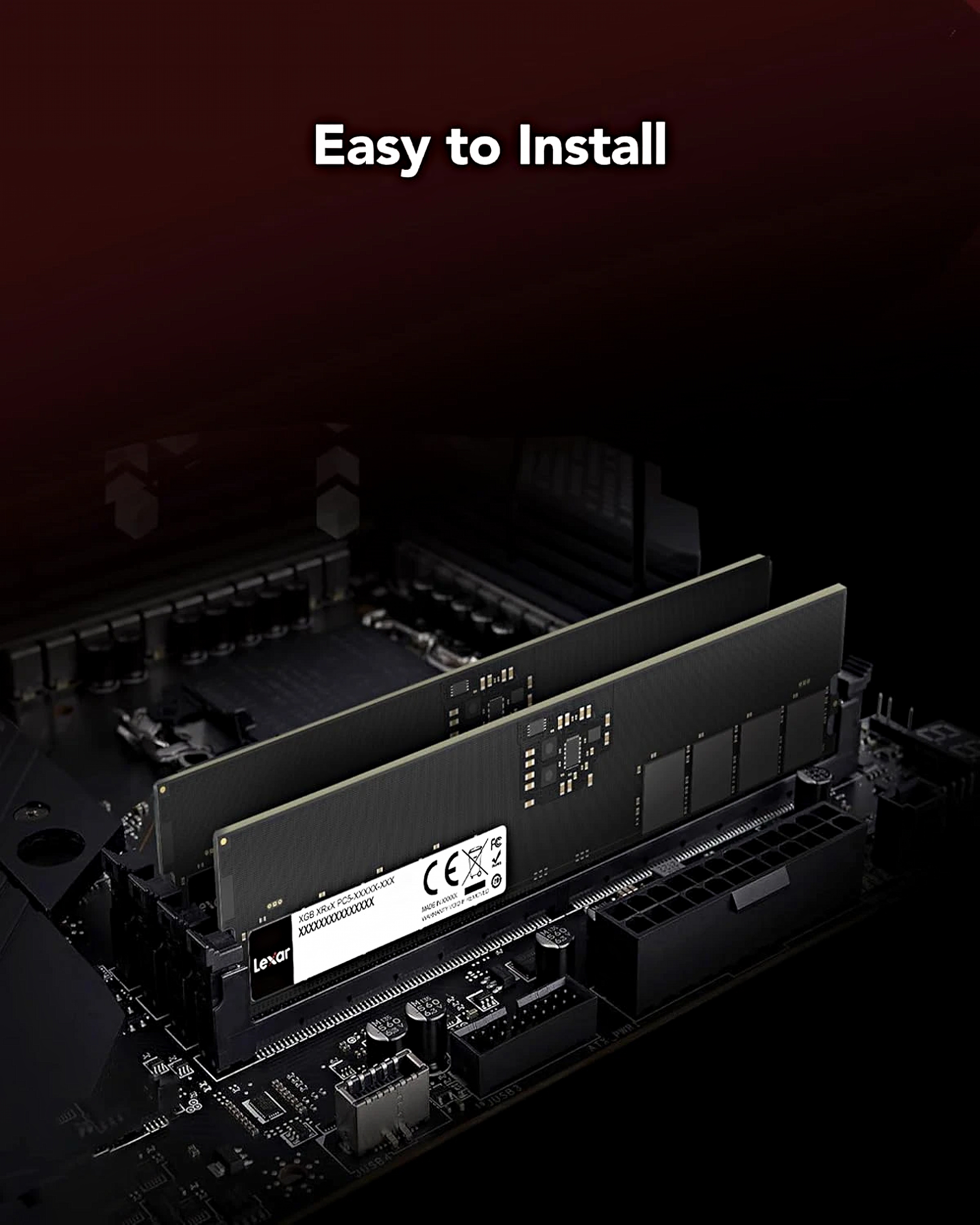 RAM PC DESKTOP DDR4 8G LEXAR 3200 رام لابتوب