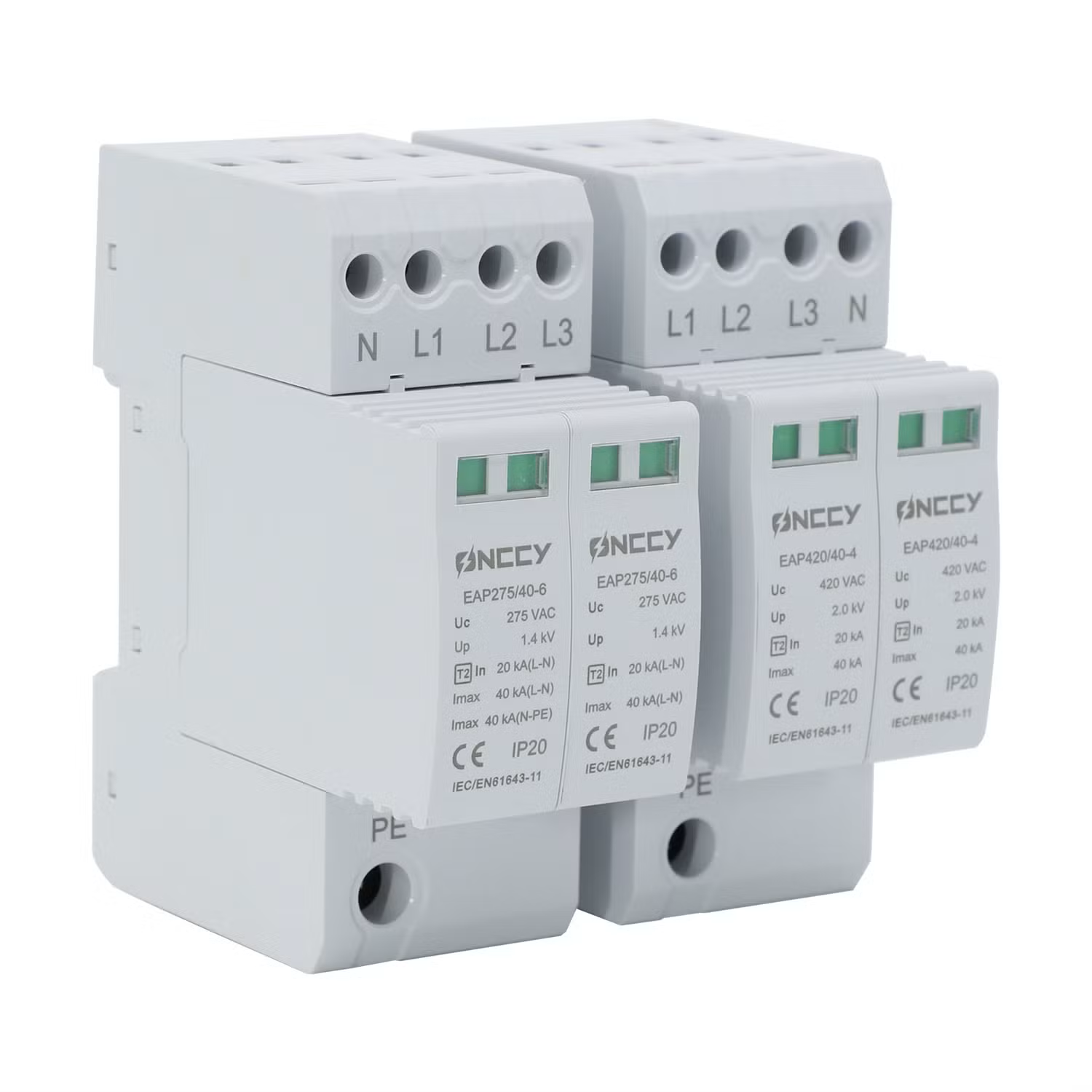 حماية spd ثنائي 40ka-dc600c-onccy