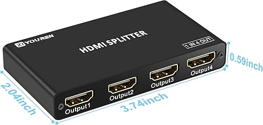 مقسم شاشة HDMI 4*1