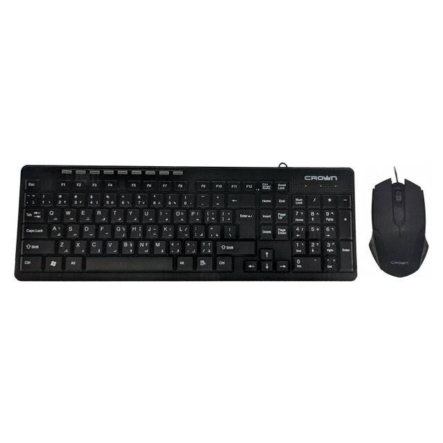 KEYBOARD+MOUSE CROWN CMMK-405 كيبورد وماوس لاسلكي